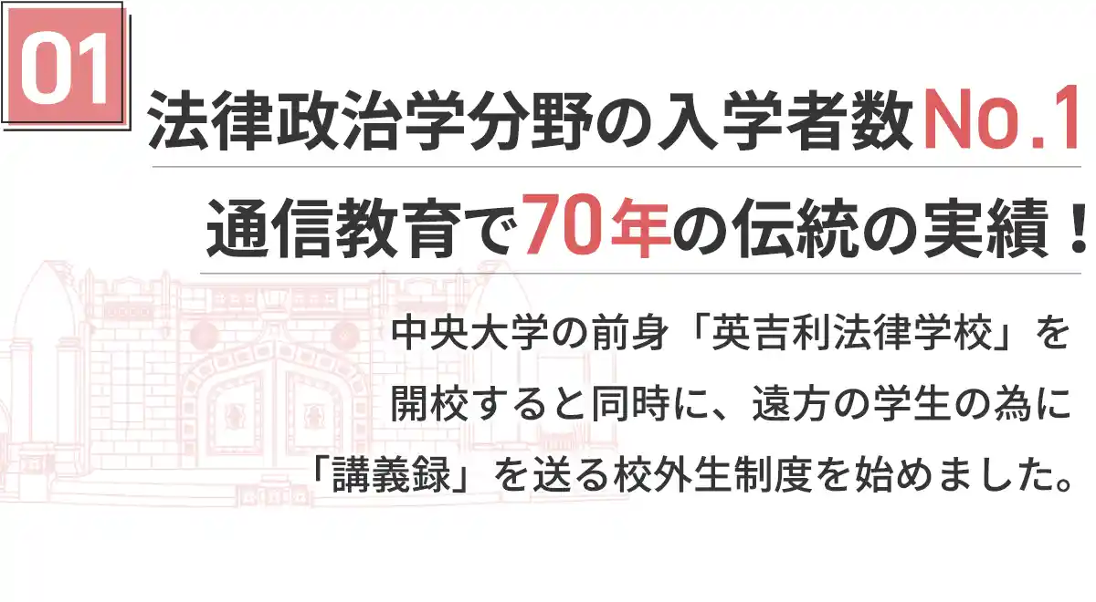 通信教育で70年の伝統と実績